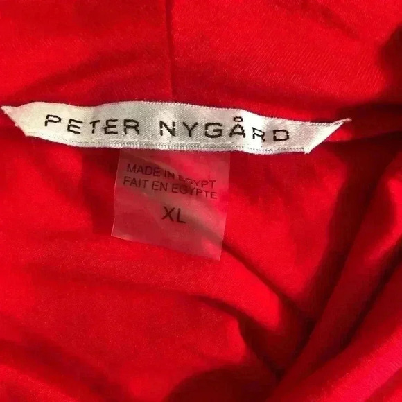 Peter Nygard Designer Red XL Cowl Neck Pullover blouse stretch 3/4 sleeves - Picture 5 of 6